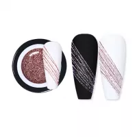 Born Pretty, Эластичный гель для дизайна 52210-04 rose gold reflective, 5 гр